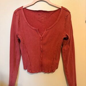 Women's Rust Long Sleeve Top